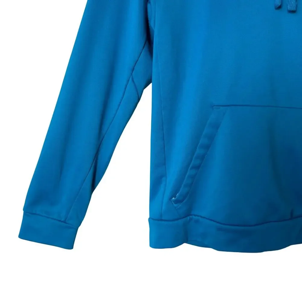 Nike Therma-FIT Hoodie Women’s Small Blue Graphic Swoosh Pullover Athletic